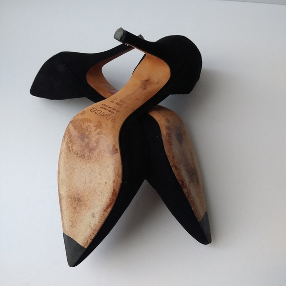 Vince Celeste D'orsay Black Suede Heels - Picture 16 of 16